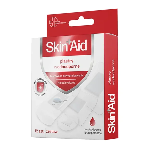 Plastry antyseptyczne z chlorheksydyną 12 szt. [Skin Aid] - Skin Aid