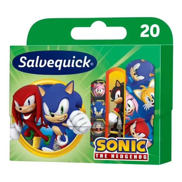 Plastry dla dzieci Sonic 20 szt. [Salvequick] - Salvequick