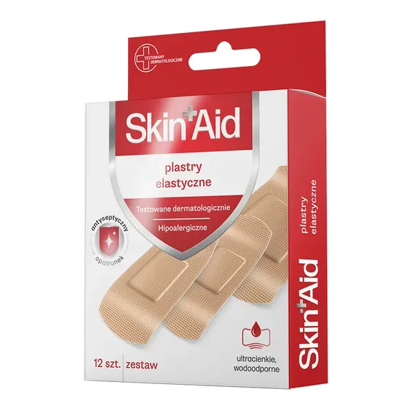 Plastry elastyczne z chlorheksydyną 12 szt. [Skin Aid] - Skin Aid
