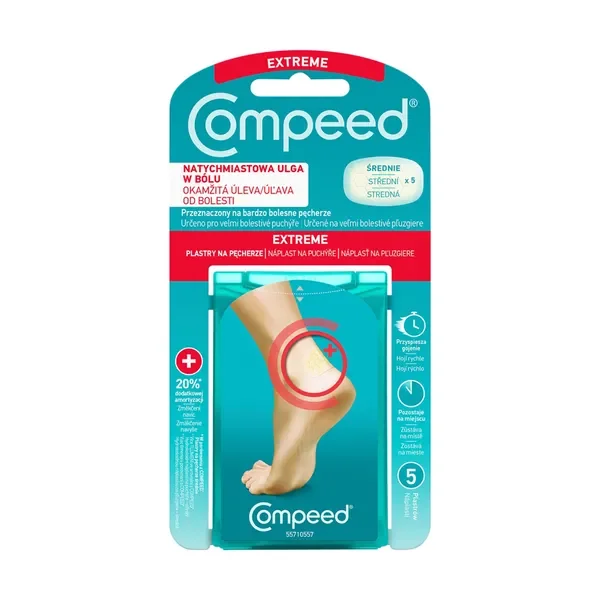 Plastry na pęcherze na piętach średnie 5 szt. [Compeed] - Compeed