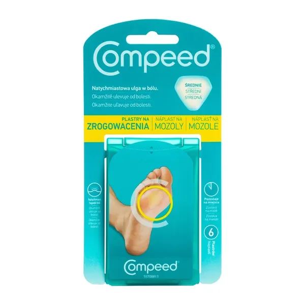 Plastry na zrogowacenia na podeszwach 6 szt. [Compeed] - Compeed