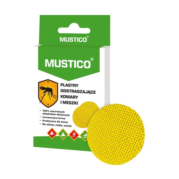 Plastry odstraszające komary i meszki 12 szt. [Mustico] - Mustico