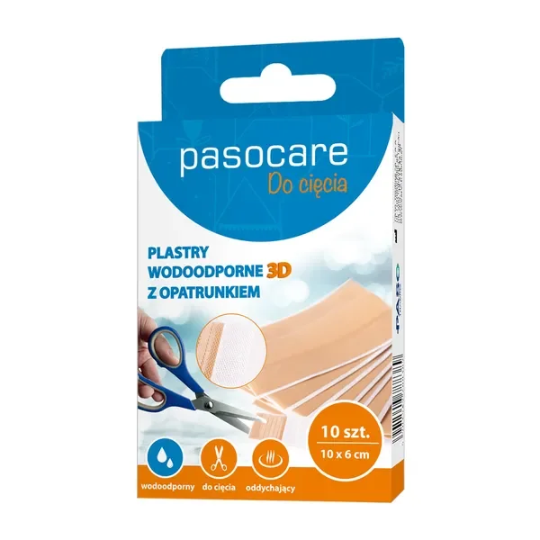 Plastry z opatrunkiem 3D 1m x 6cm 10szt [Pasocare] - Pasocare