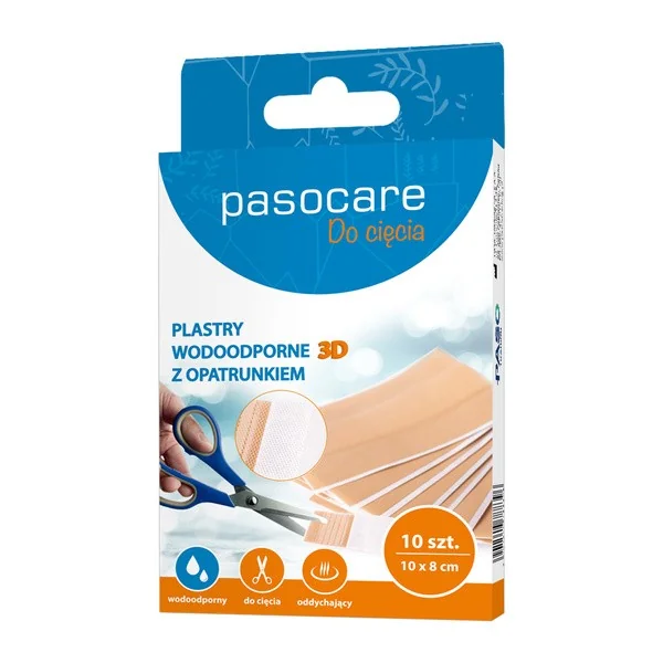 Plastry z opatrunkiem 3D 1m x 8cm 10szt [Pasocare] - Pasocare