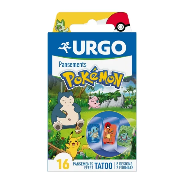 Plastry z opatrunkiem Pokemon 16 szt. [Urgo] - Urgo