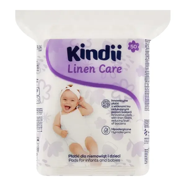Płatki kosmetyczne dla niemowląt i dzieci 50 szt. [Kindii] - Kindii