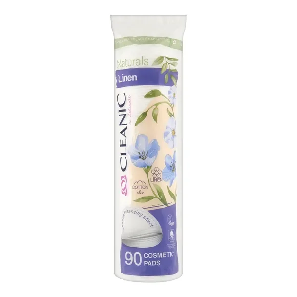 Płatki kosmetyczne Naturals Linen 90 szt. [Cleanic] - Cleanic