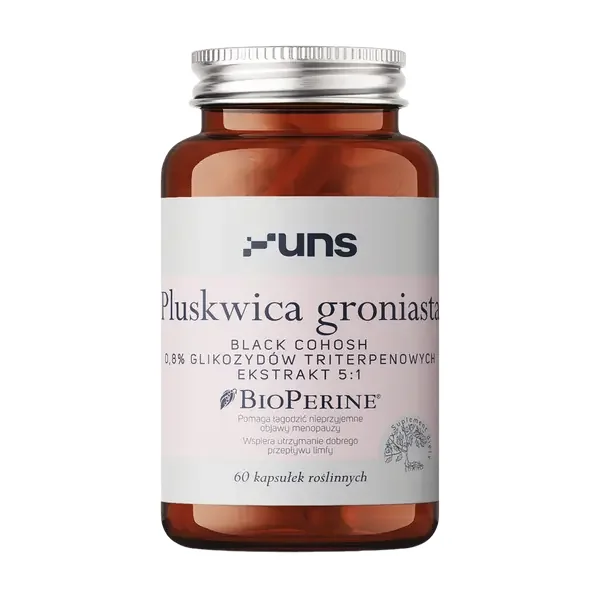 Pluskwica Gronista 500mg + BioPerine 2mg 60 kapsułek [Uns] - Uns