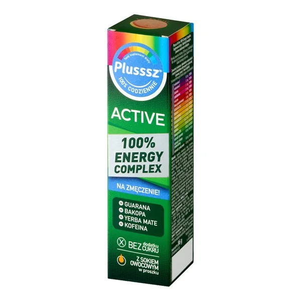 Plusssz Active 100% Energy Complex tabletki musujące 20 szt - Plusssz
