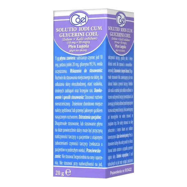 Płyn Lugola 10mg+20mg/g 20g [COEL] - COEL