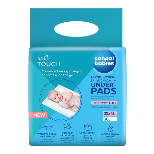 Podkłady higieniczne wielofunkcyjne 33x45cm 20szt [Canpol Babies] - Canpol Babies