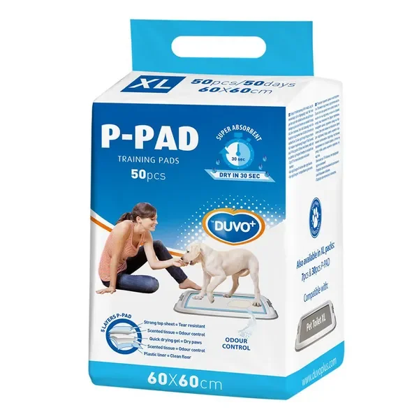 Podkłady treningowe dla psów XL 60x60 cm 50 szt. [Duvoplus] - Duvoplus