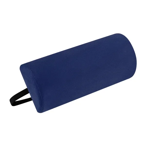 Poduszka lędźwiowa półwałek granatowy 42x18x10cm [Qmed] - Qmed