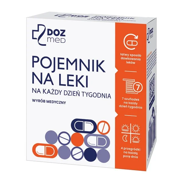Pojemnik na leki tygodniowy 1 szt. [DOZ Med] - DOZ Med