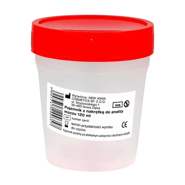 Pojemnik na mocz z nakrętką 120 ml [New Anna Cosmetics] - New Anna Cosmetics