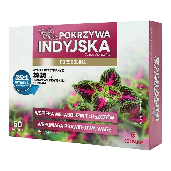 Pokrzywa Indyjska 75 mg 60 tabletek [Colfarm] - Colfarm