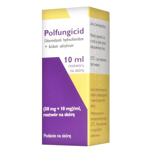 Polfungicid 50 mg + 10 mg/ml roztwór na skórę 10 ml [PHARMASWISS] - PHARMASWISS