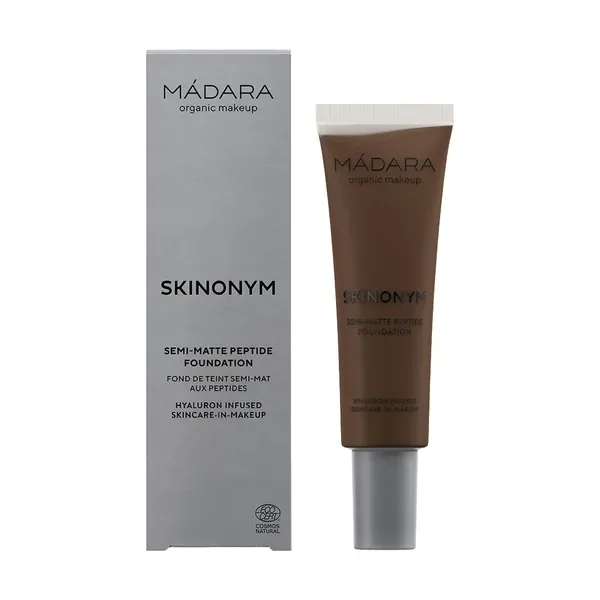 Półmatowy podkład peptydowy #100 Mocha 30ml [Skinonym] - Skinonym