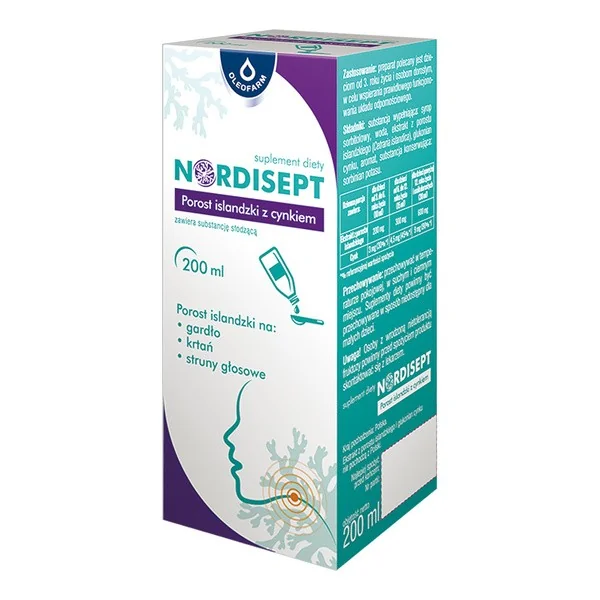 Porost islandzki z cynkiem płyn 200ml [Oleofarm] - Oleofarm