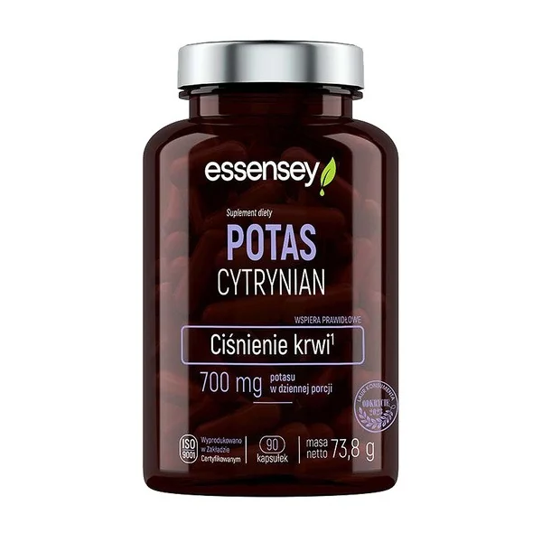 Potas Cytrynian 233mg 90 kapsułek [Essensey] - Essensey