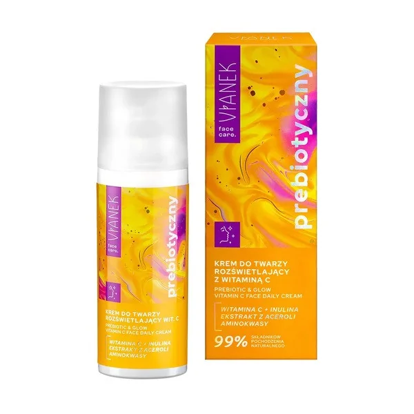 Prebiotyczny krem rozświetlający z witaminą C 50ml [Vianek] - Vianek
