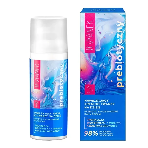 Prebiotyczny nawilżający krem do twarzy na dzień 50ml [Vianek] - Vianek