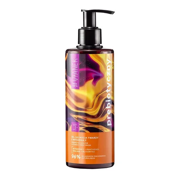 Prebiotyczny żel do mycia twarzy z witaminą C 300ml [Vianek] - Vianek
