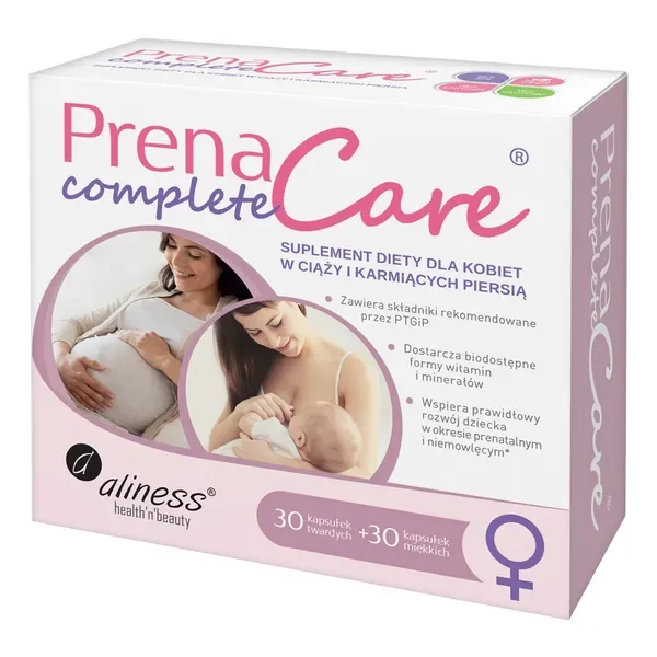 PrenaCare Complete witaminy dla ciąży 30+30 kapsułek [Aliness] - Aliness Health'N'Beauty