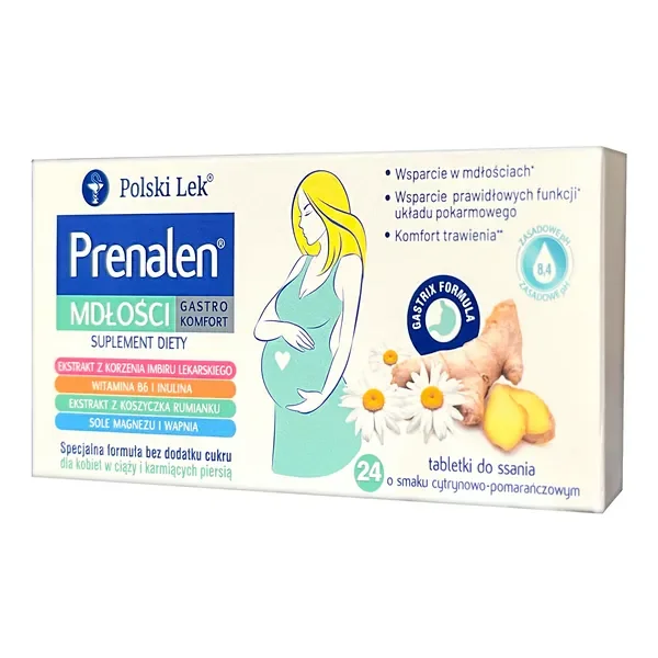 Prenalen Mdłości Gastro Komfort tabletki do ssania 24 szt. - Prenalen