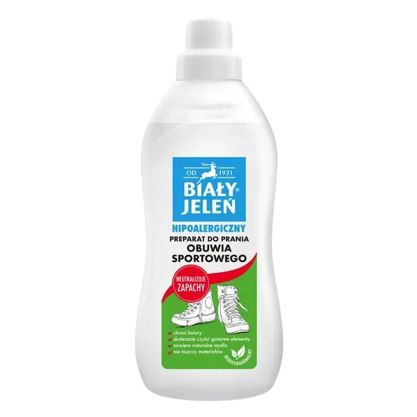 Preparat do prania obuwia sportowego płyn 1l [Biały Jeleń] - Biały Jeleń
