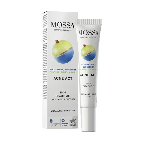 Preparat punktowy na niedoskonałości z agrestem i borówką 15 ml [Mossa] - Mossa