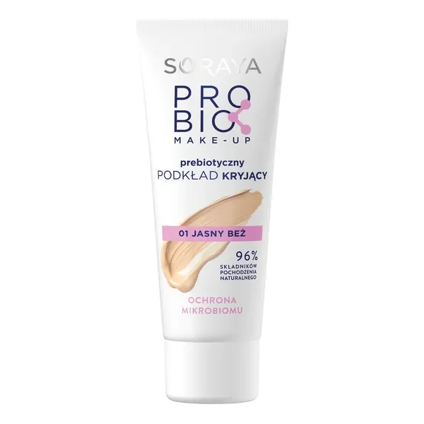 Probio Make-Up prebiotyczny podkład kryjący jasny beż 01 30ml [Soraya] - Soraya