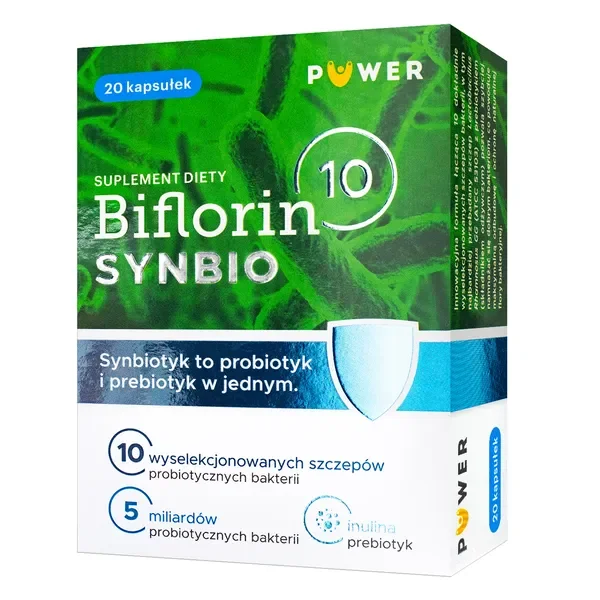 Probiotyk 10 szczepów 5 mld CFU 20 kapsułek [Biflorin] - Biflorin