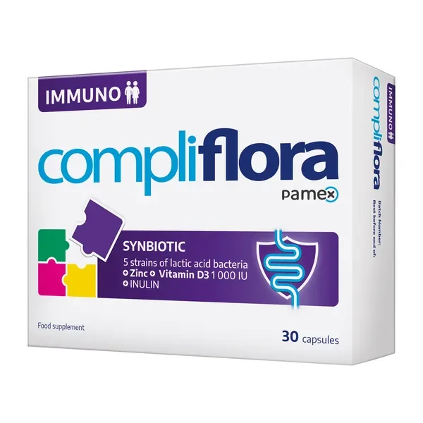 Probiotyk 2 mld CFU + Witamina D + Cynk 30 kapsułek [Compliflora] - Compliflora