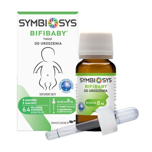 Probiotyk Bifidobacterium breve 200 milionów CFU 8ml [Symbiosys] - Symbiosys
