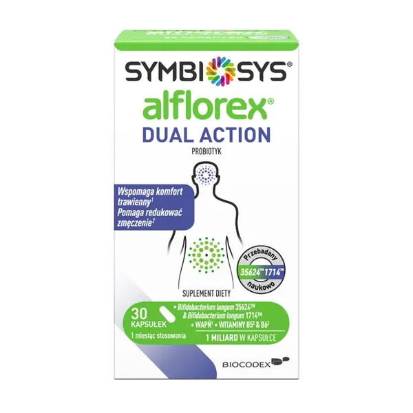 Probiotyk Bifidobacterium longum 1x10⁹ CFU + Wapń + Witaminy B 30 kapsułek [Symbiosys] - Symbiosys