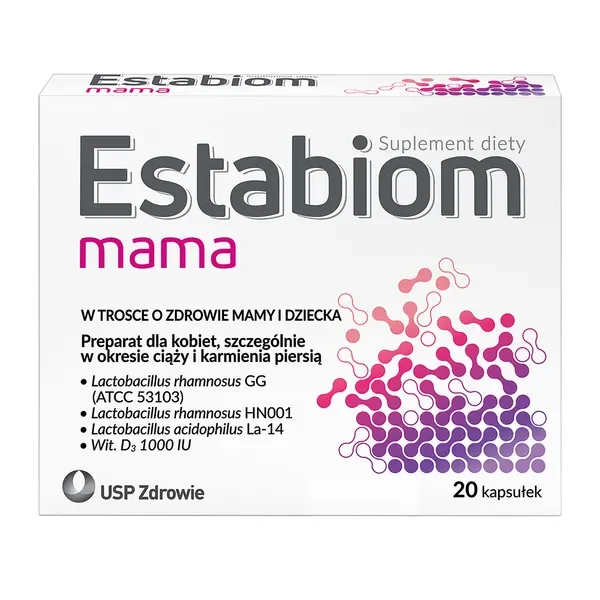 Probiotyk dla kobiet w ciąży 7,5x10^9 CFU 20 kapsułek [Estabiom] - Estabiom