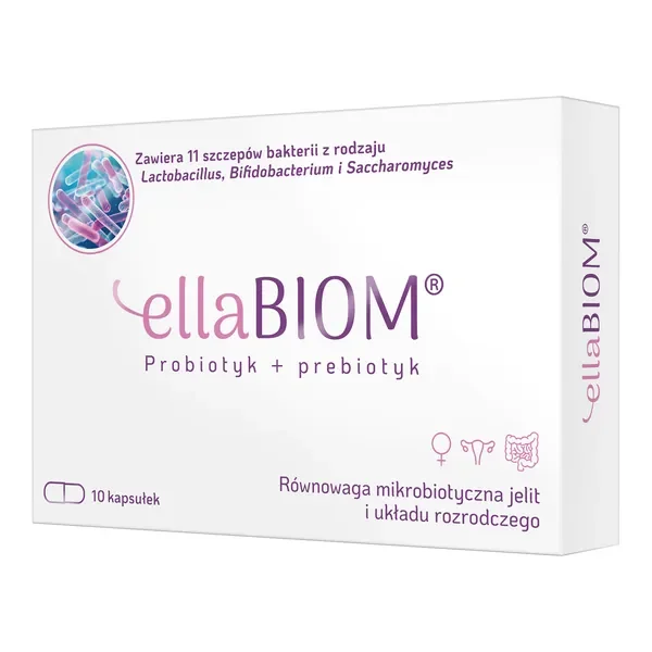 Probiotyk ginekologiczny 22 x 10^9 CFU 10 kapsułek [EllaBiom] - EllaBiom