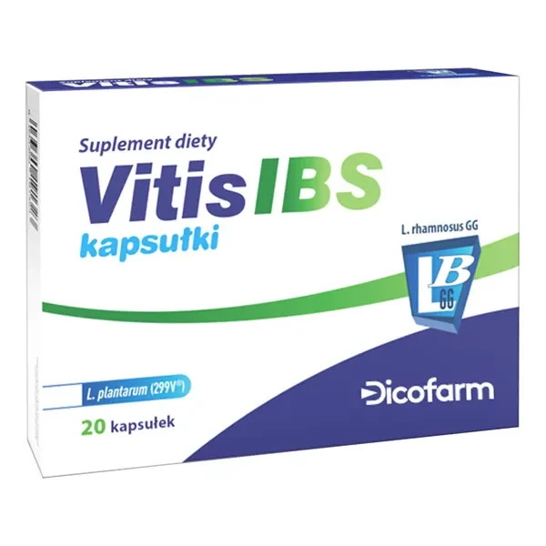 Probiotyk L.rhamnosus GG + L.plantarum 20 miliardów CFU 20 kapsułek [VitisIBS] - VitisIBS