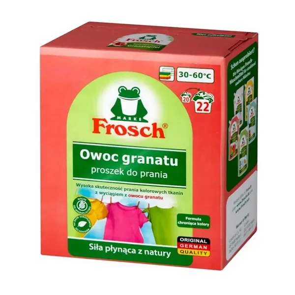 Proszek do prania tkanin kolorowych Owoc granatu 1,45 kg [Frosch] - Frosch