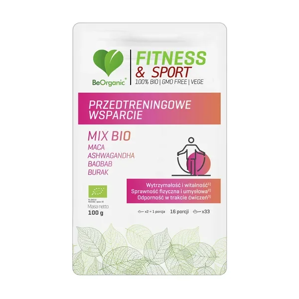 Przedtreningowe wsparcie MIX BIO 100g [BeOrganic] - BeOrganic