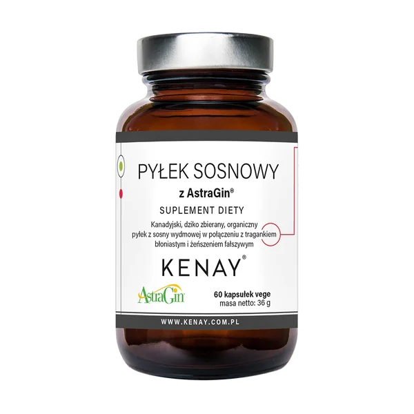 Pyłek sosnowy z AstraGin 625 mg 60 kapsułek [Kenay] - Kenay