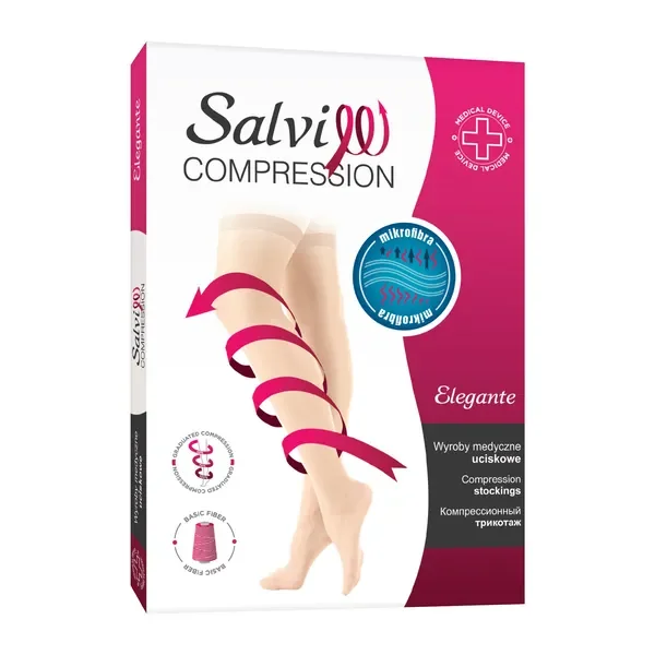 Rajstopy uciskowe 140 DEN jasny beż rozmiar L [Salvi] - Salvi