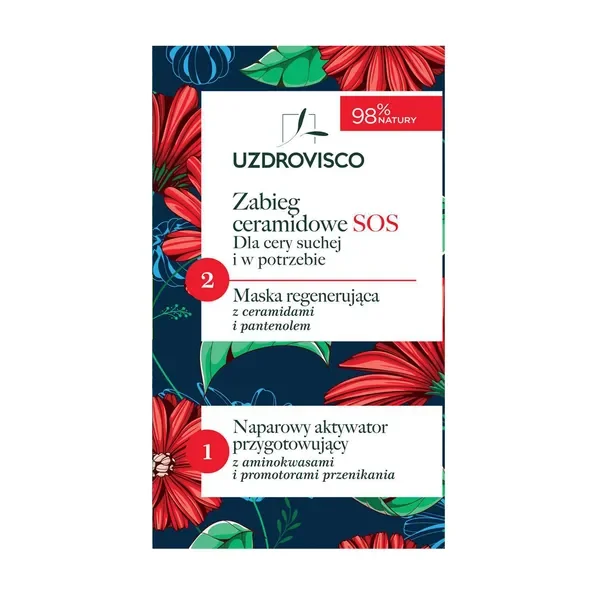 Regenerująca maska z ceramidami i pantenolem + aminokwasowy aktywator 8ml [Uzdrovisco] - Uzdrovisco
