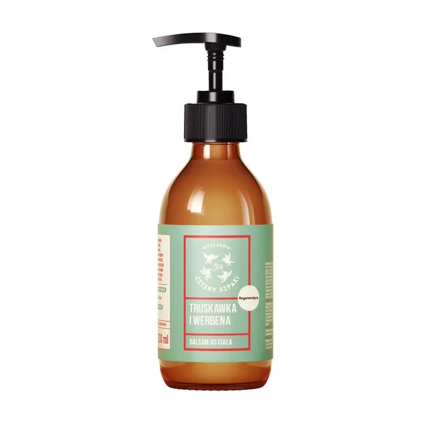 Regenerujący balsam do ciała Truskawka i Werbena 200ml [Cztery Szpaki] - Cztery Szpaki