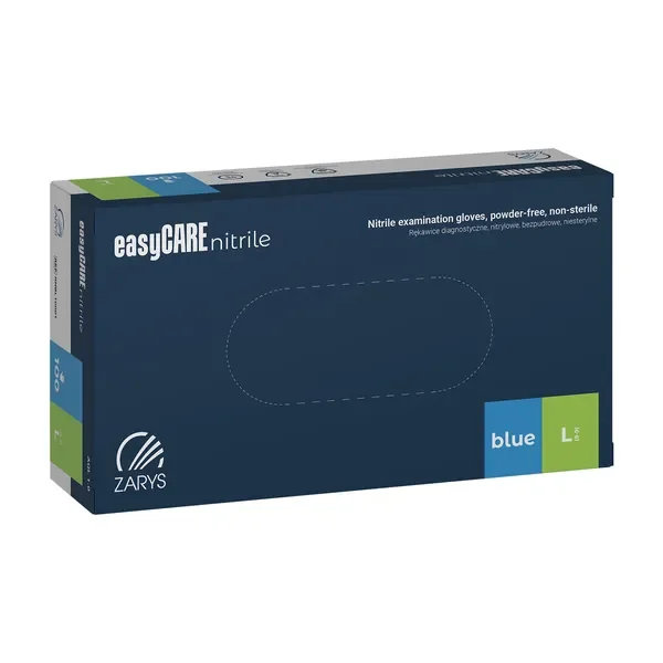 Rękawice diagnostyczne nitrylowe bezpudrowe rozmiar L 100 szt [EasyCare] - EasyCare