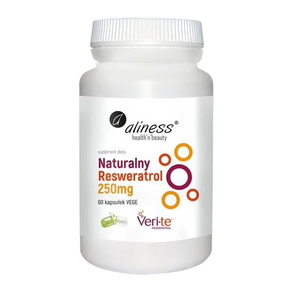 Resweratrol 250 mg 60 kapsułek [Aliness] - Aliness Health'N'Beauty