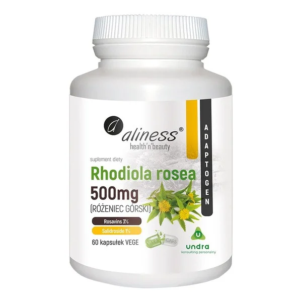 Rhodiola Rosea 500 mg 60 kapsułek [Aliness] - Aliness Health'N'Beauty
