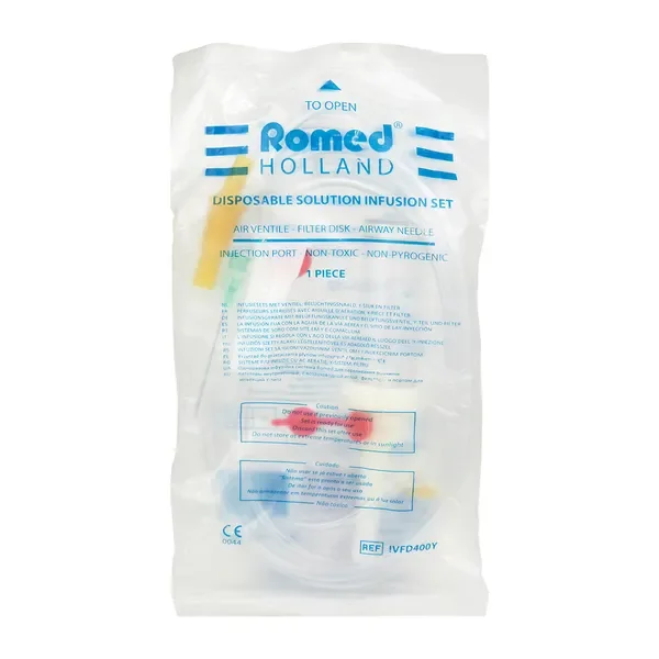 Romed IVFD400 przyrząd do przetaczania płynów infuzyjnych z igłą 1 szt [Romed Holland] - Romed Holland