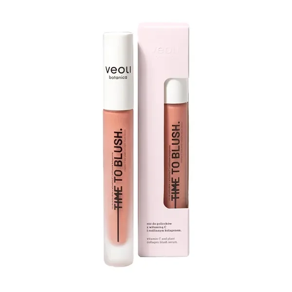 Róż do policzków z witaminą C i roślinnym kolagenem 10 ml [Veoli Botanica] - Veoli Botanica